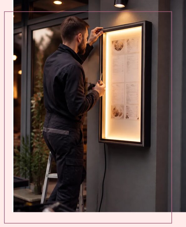 Изготовление светового меню для кафе и ресторанов в Тихвине